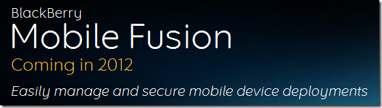 RIM Anuncia BlackBerry Mobile Fusion- Comunicado de Prensa
